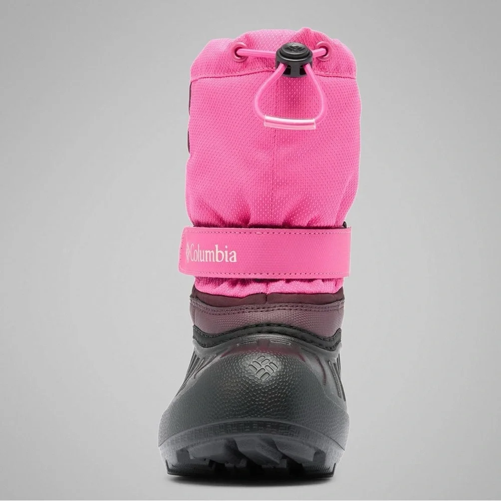 NWT Columbia Youth Powderbug Snowlite Waterproof Snow Boot, Pink Ice/Moonvista